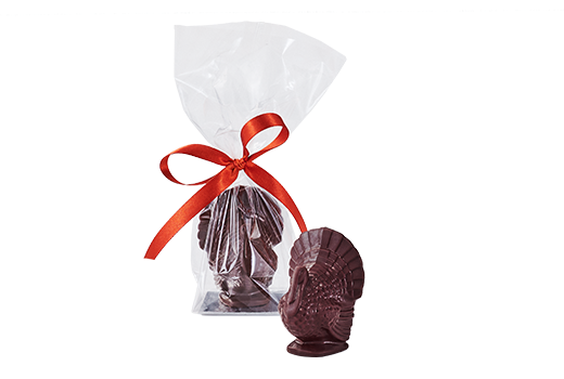 8pc Small Dark Chocolate Hollow Turkeys