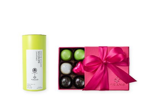 Valentine's Assorted Bonbons and Petite Sencha Matcha Tea Pairing